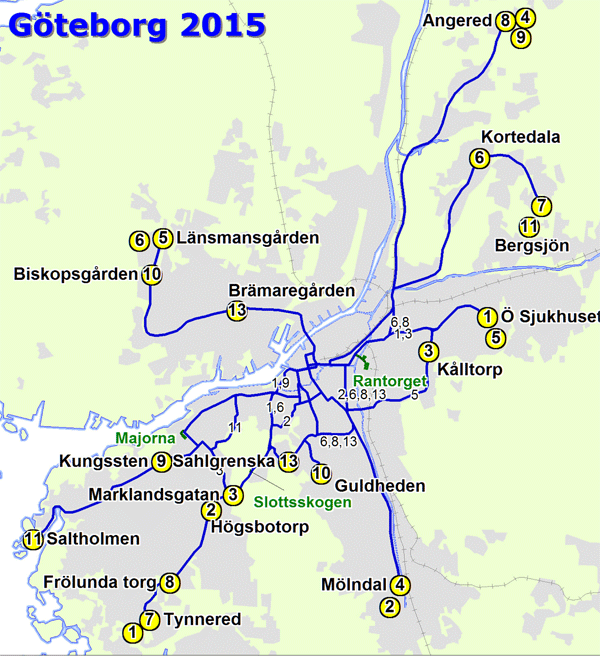 Spårvagn Göteborg Karta | Karta