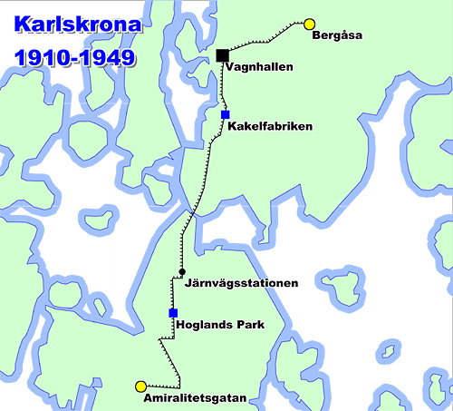 Karlskrona, Sverige: spårväg