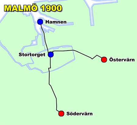 Malmö, Sverige: hästspårväg