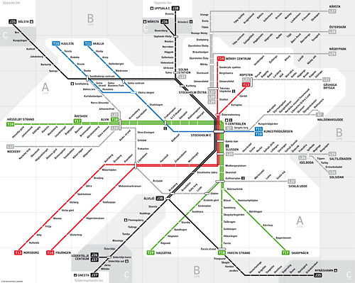 Tunnelbana Och Pendeltåg Stockholm Karta | Karta