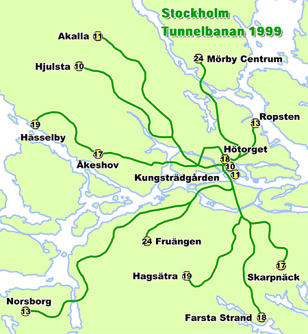 Stockholm, Sverige: tunnelbana